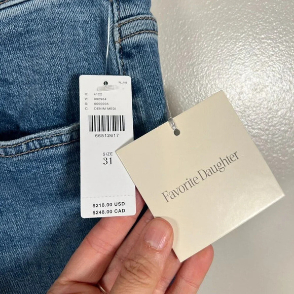 Favorite Daughter The Valentina Tower Jean Size 31 Laurel Wash Super High Rise - Picture 4 of 15